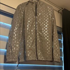 Gray Monogram Windbreaker Jacket